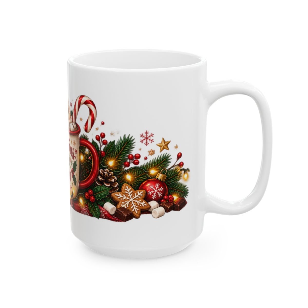Christmas Eve Cocoa Mug | Holiday Hot Chocolate Ceramic Mug