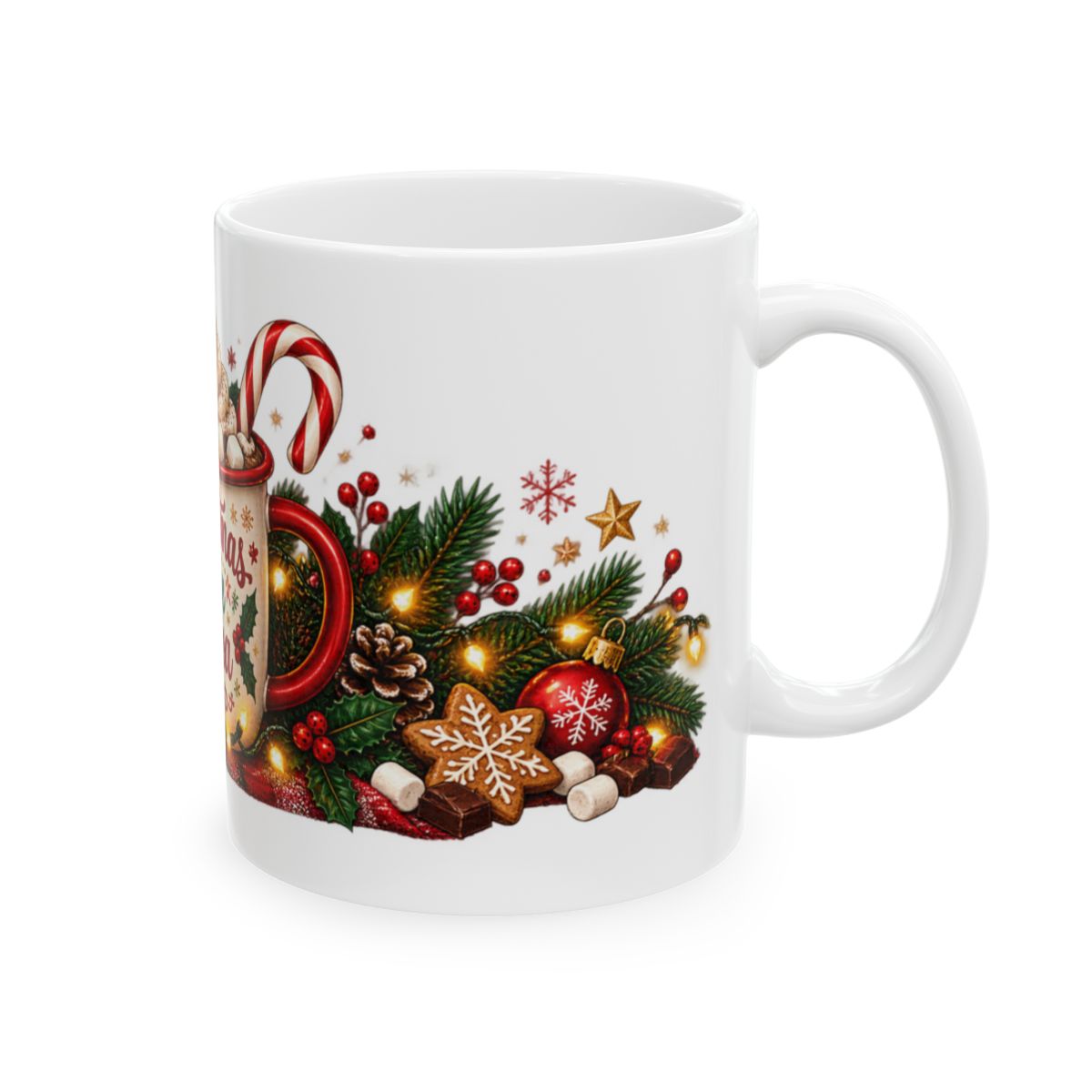 Christmas Eve Cocoa Mug | Holiday Hot Chocolate Ceramic Mug