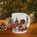 Christmas Hot Cocoa Mug | Holiday Cocoa Cup with Mittens, Tree & Candy Canes