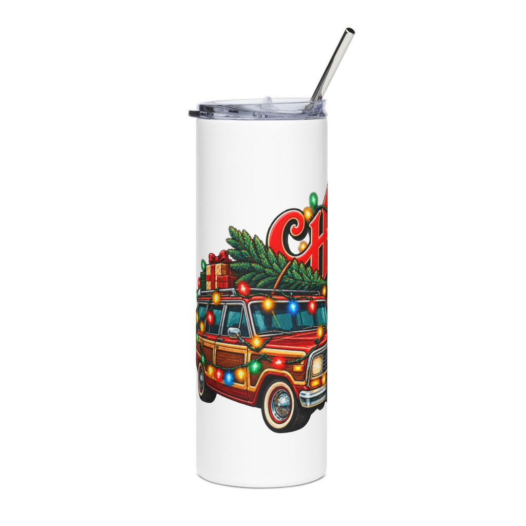 Christmas Lights Cruise Tumbler | 20oz Stainless Steel Holiday Travel Cup