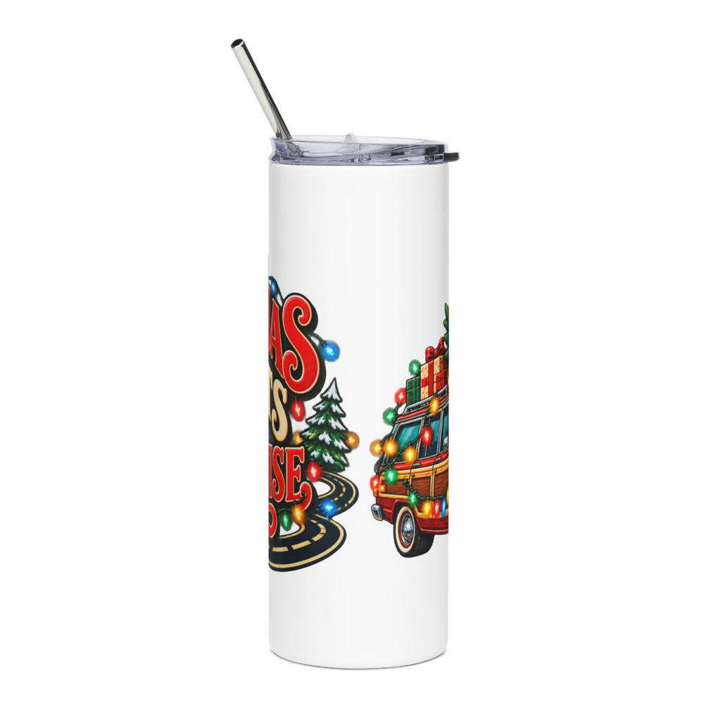 Christmas Lights Cruise Tumbler | 20oz Stainless Steel Holiday Travel Cup
