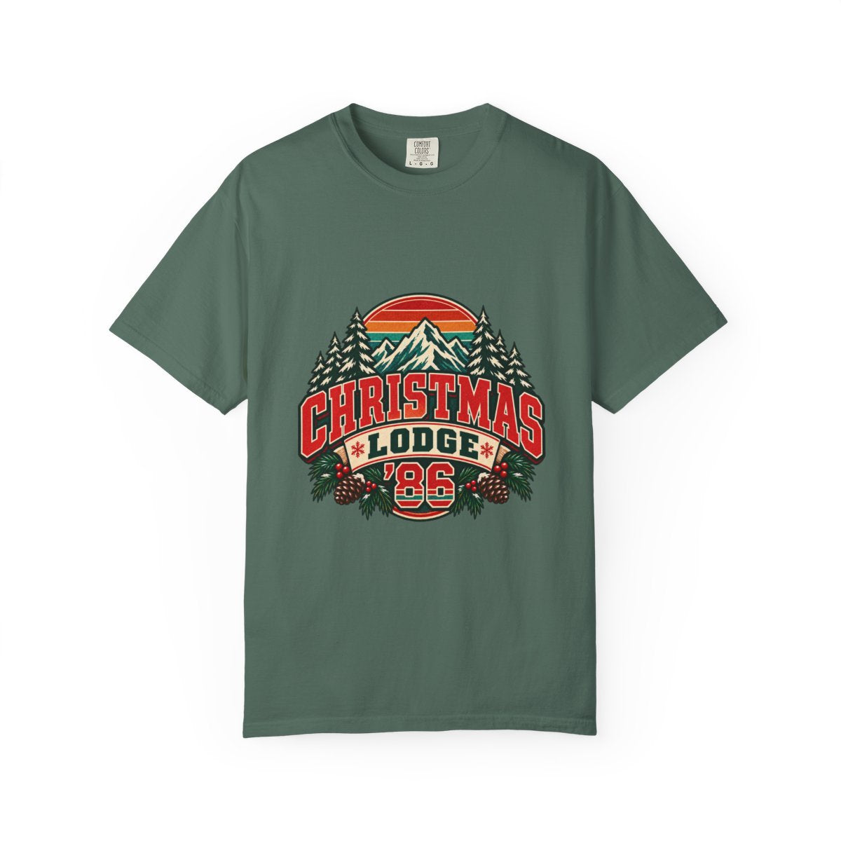 Christmas Lodge '85 T-shirt | Vintage Mountain Pines Holiday Design