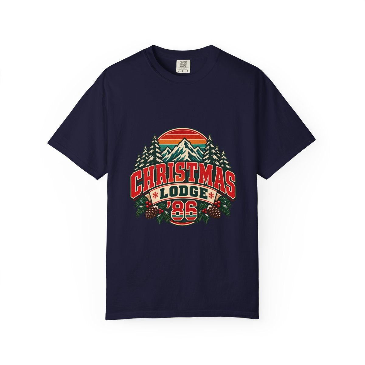 Christmas Lodge '85 T-shirt | Vintage Mountain Pines Holiday Design