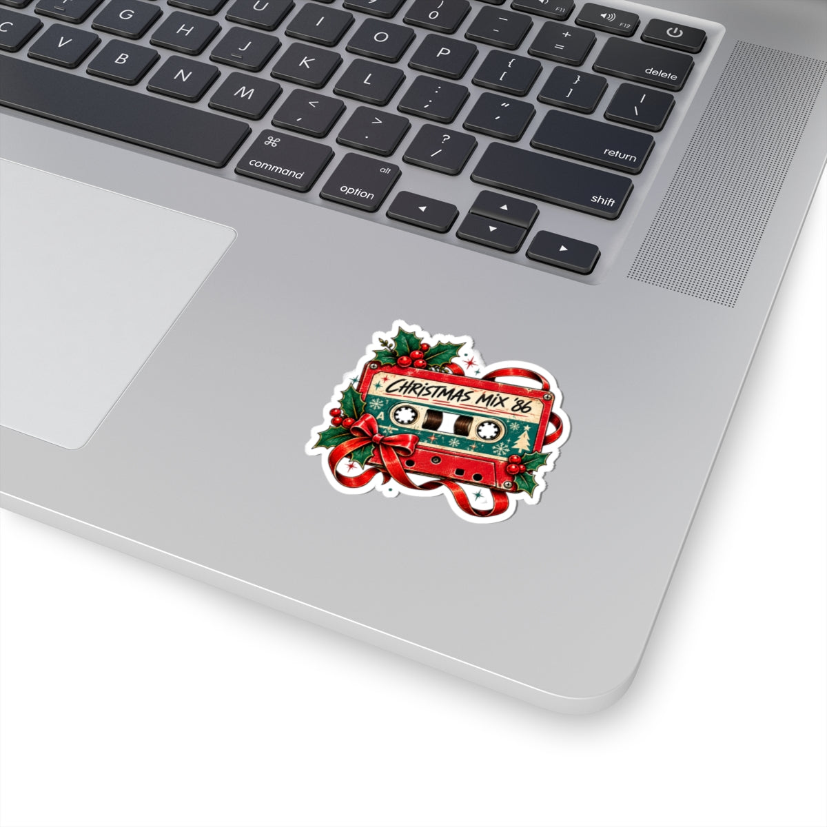 Christmas Mix '86 Cassette Tape Sticker | Holiday Retro Music Decal