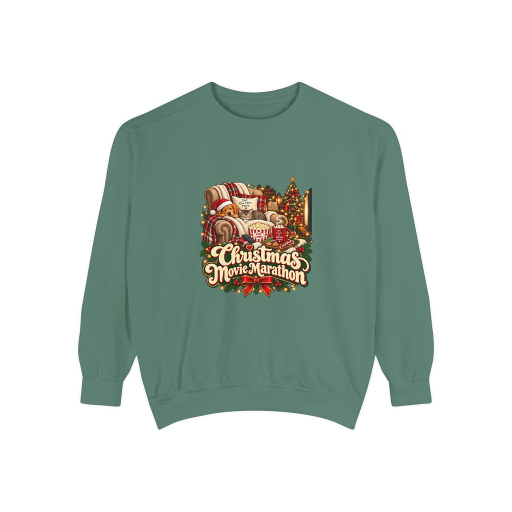 Christmas Movie Marathon Sweatshirt | Cozy Holiday Film Night Design