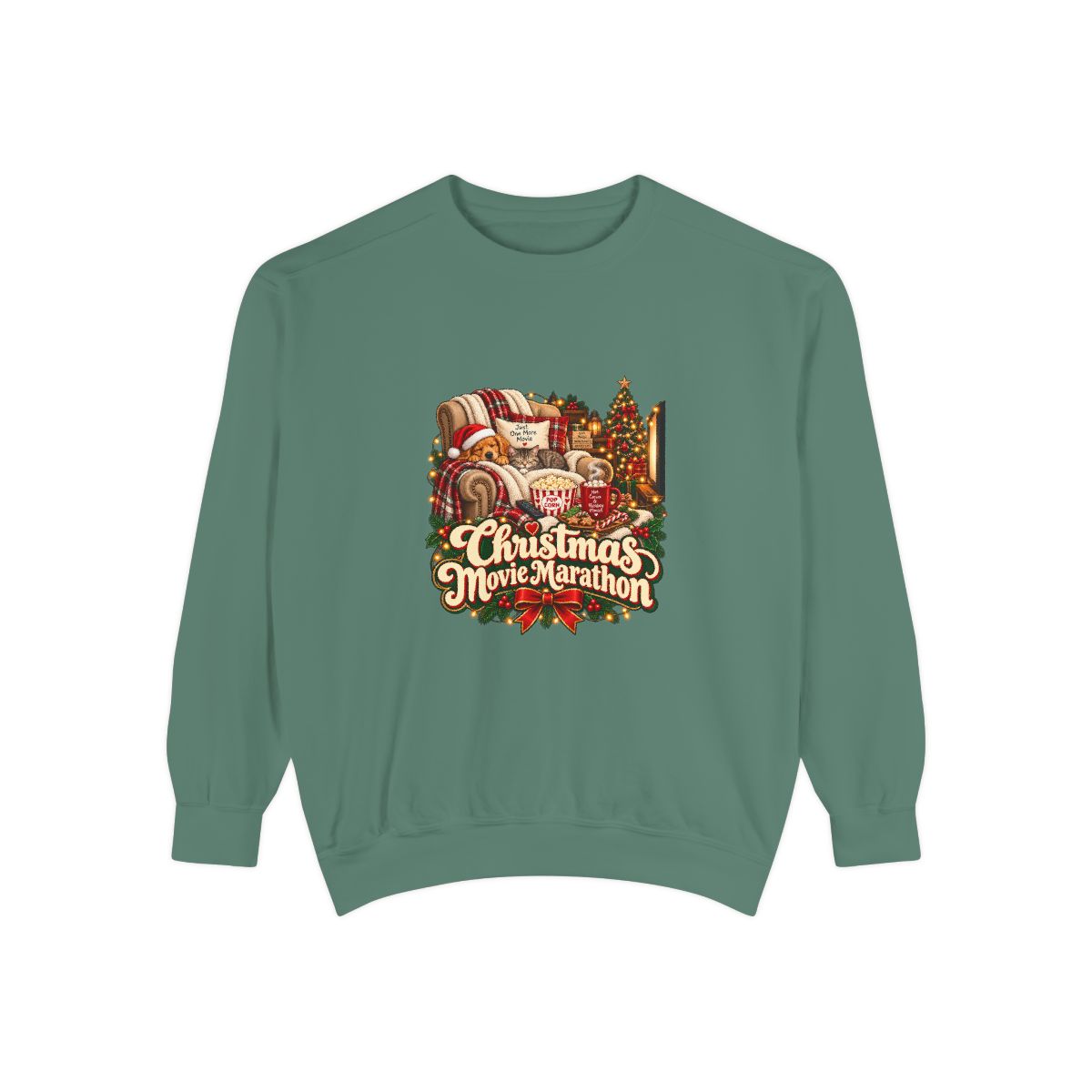 Christmas Movie Marathon Sweatshirt | Cozy Holiday Film Night Design