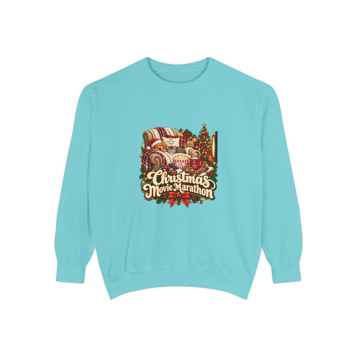 Christmas Movie Marathon Sweatshirt | Cozy Holiday Film Night Design