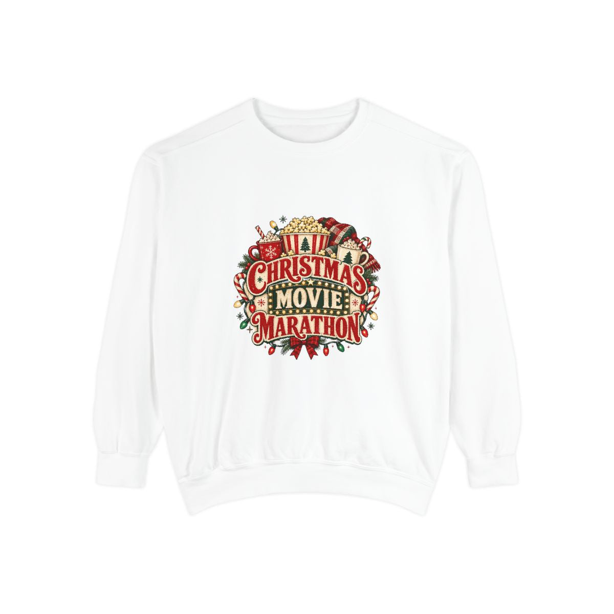 Christmas Movie Marathon Sweatshirt | Holiday Film Night Cozy Crewneck