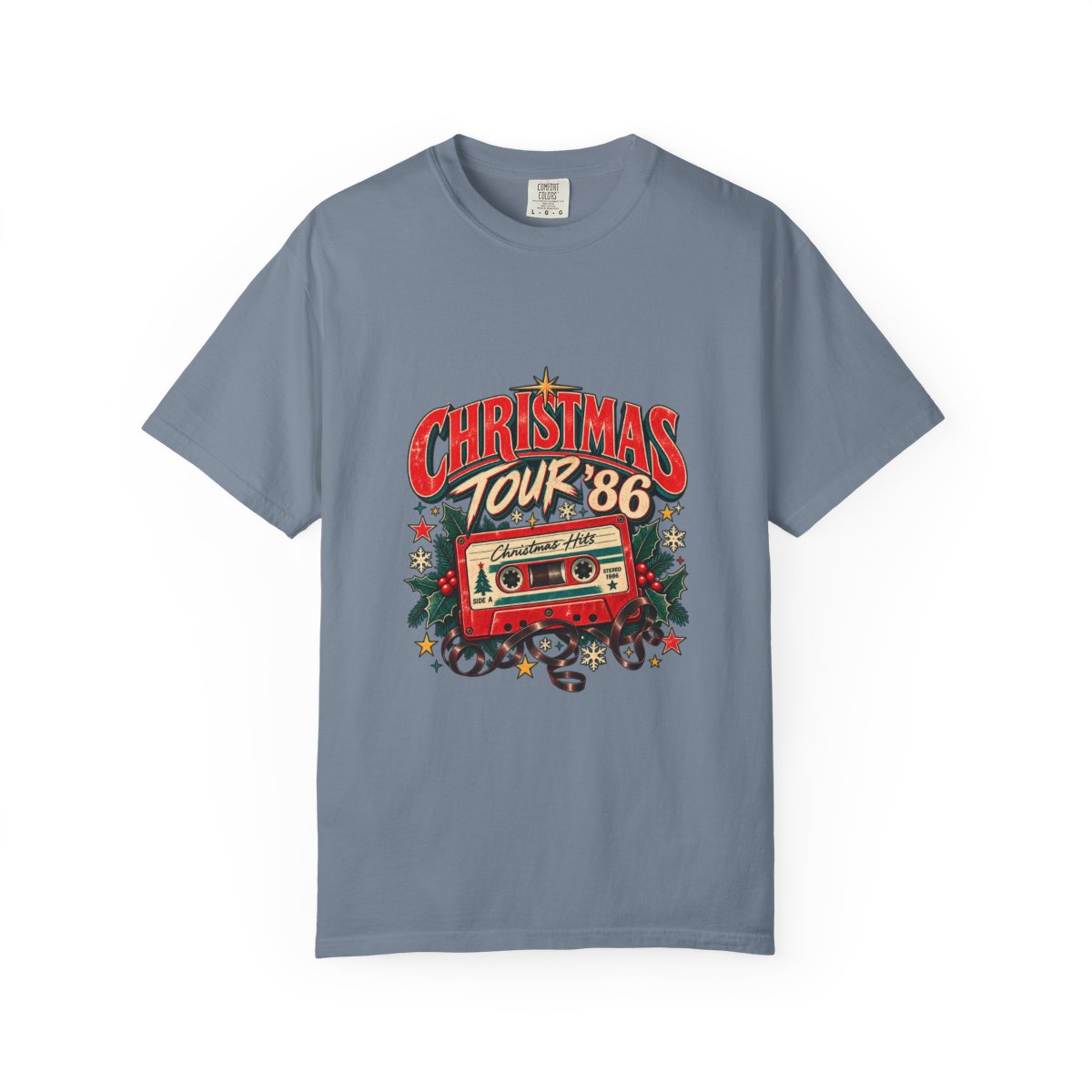 Christmas Tour '86 Cassette Tape T-Shirt | Retro Holiday Graphic
