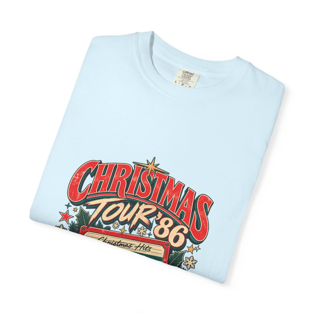 Christmas Tour '86 Cassette Tape T-Shirt | Retro Holiday Graphic