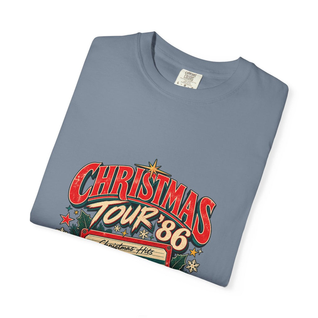 Christmas Tour '86 Cassette Tape T-Shirt | Retro Holiday Graphic