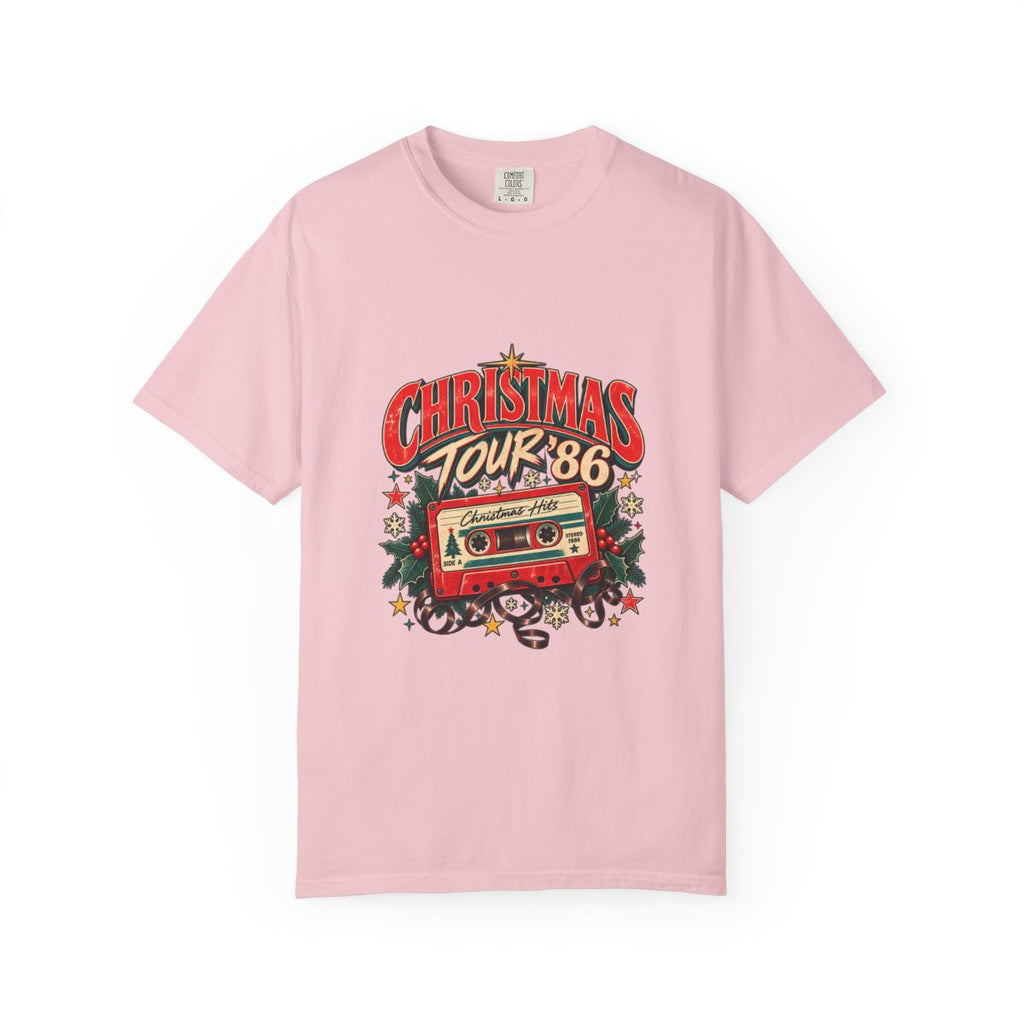 Christmas Tour '86 Cassette Tape T-Shirt | Retro Holiday Graphic