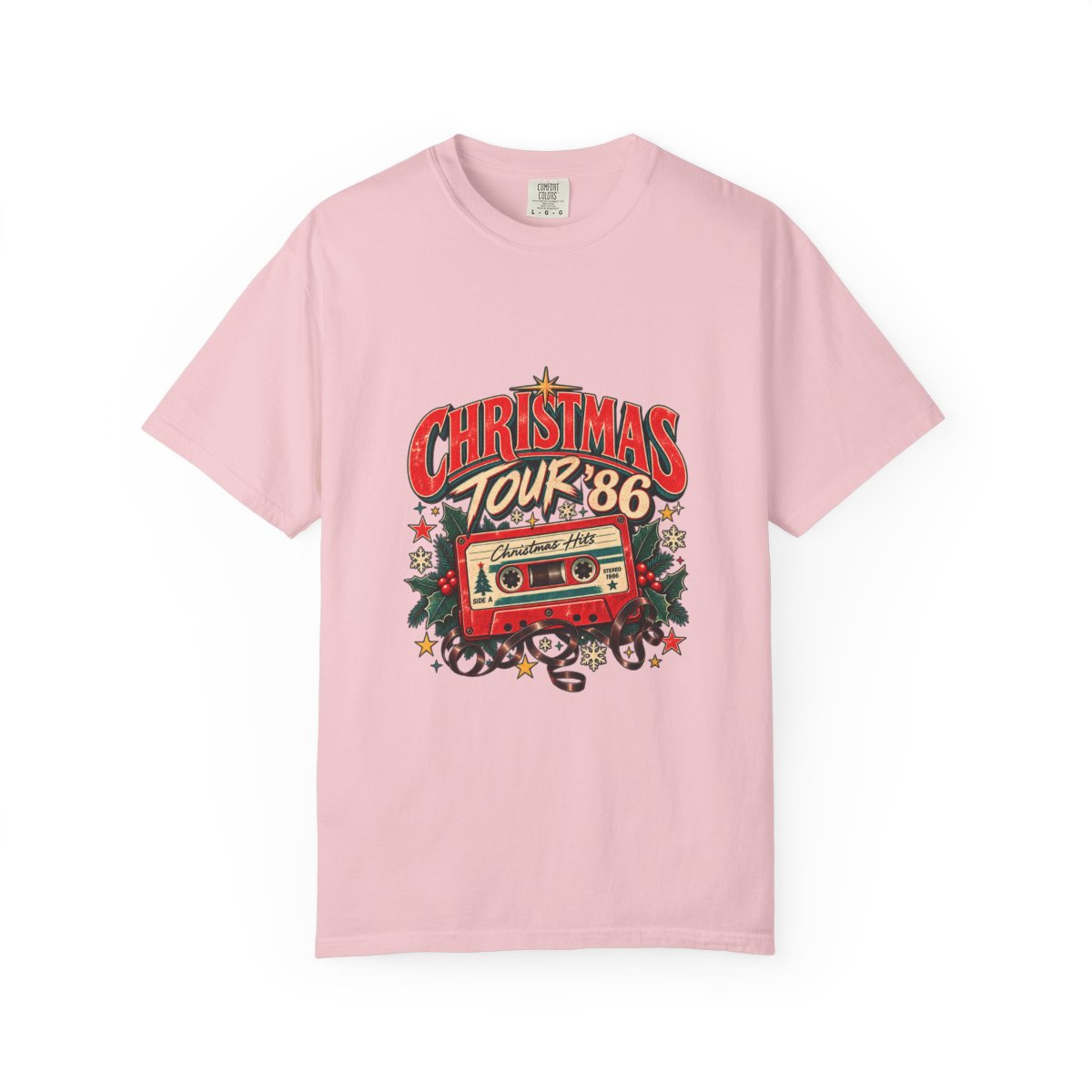 Christmas Tour '86 Cassette Tape T-Shirt | Retro Holiday Graphic