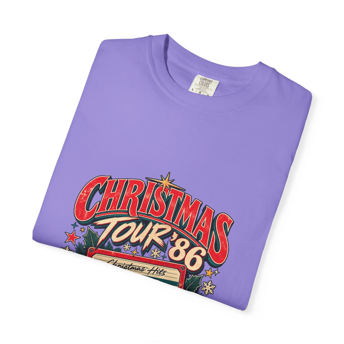 Christmas Tour '86 Cassette Tape T-Shirt | Retro Holiday Graphic