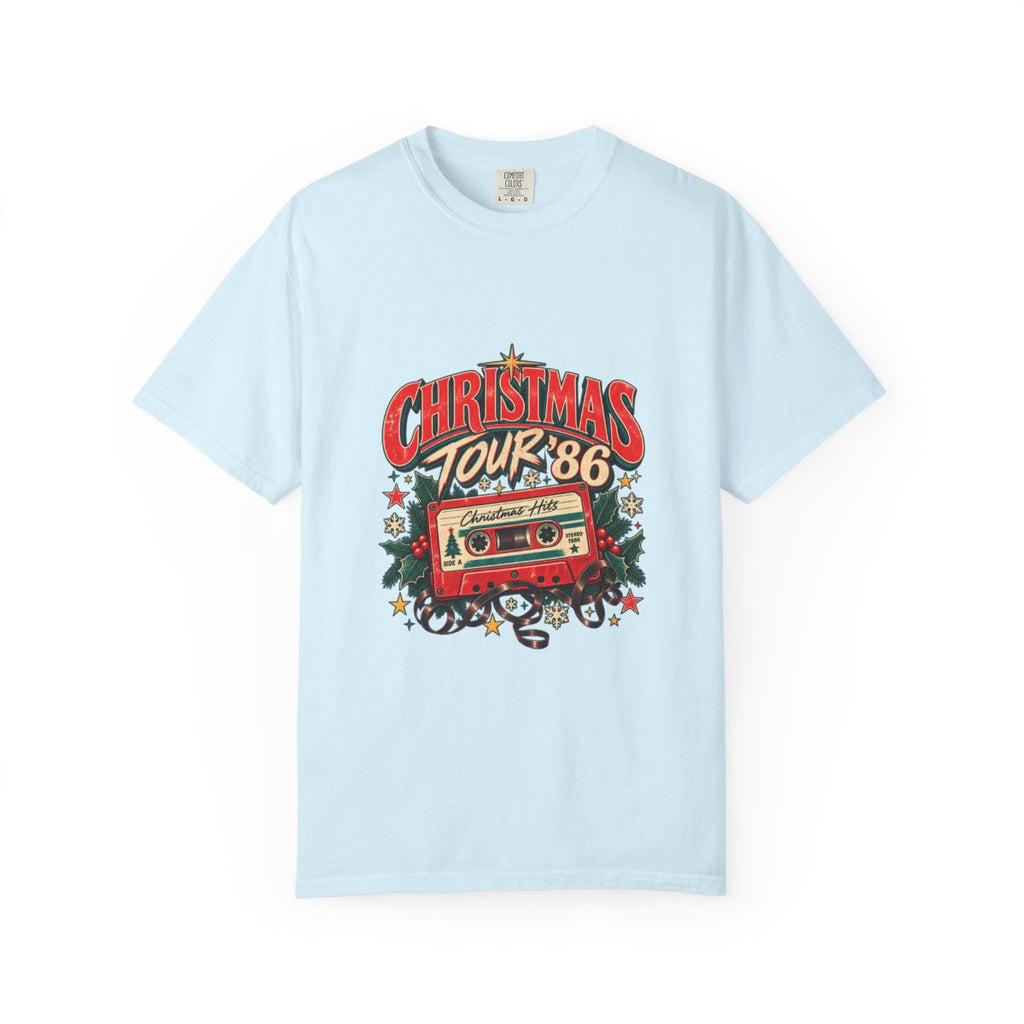 Christmas Tour '86 Cassette Tape T-Shirt | Retro Holiday Graphic