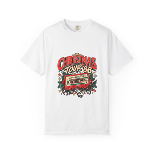Christmas Tour '86 Cassette Tape T-Shirt | Retro Holiday Graphic