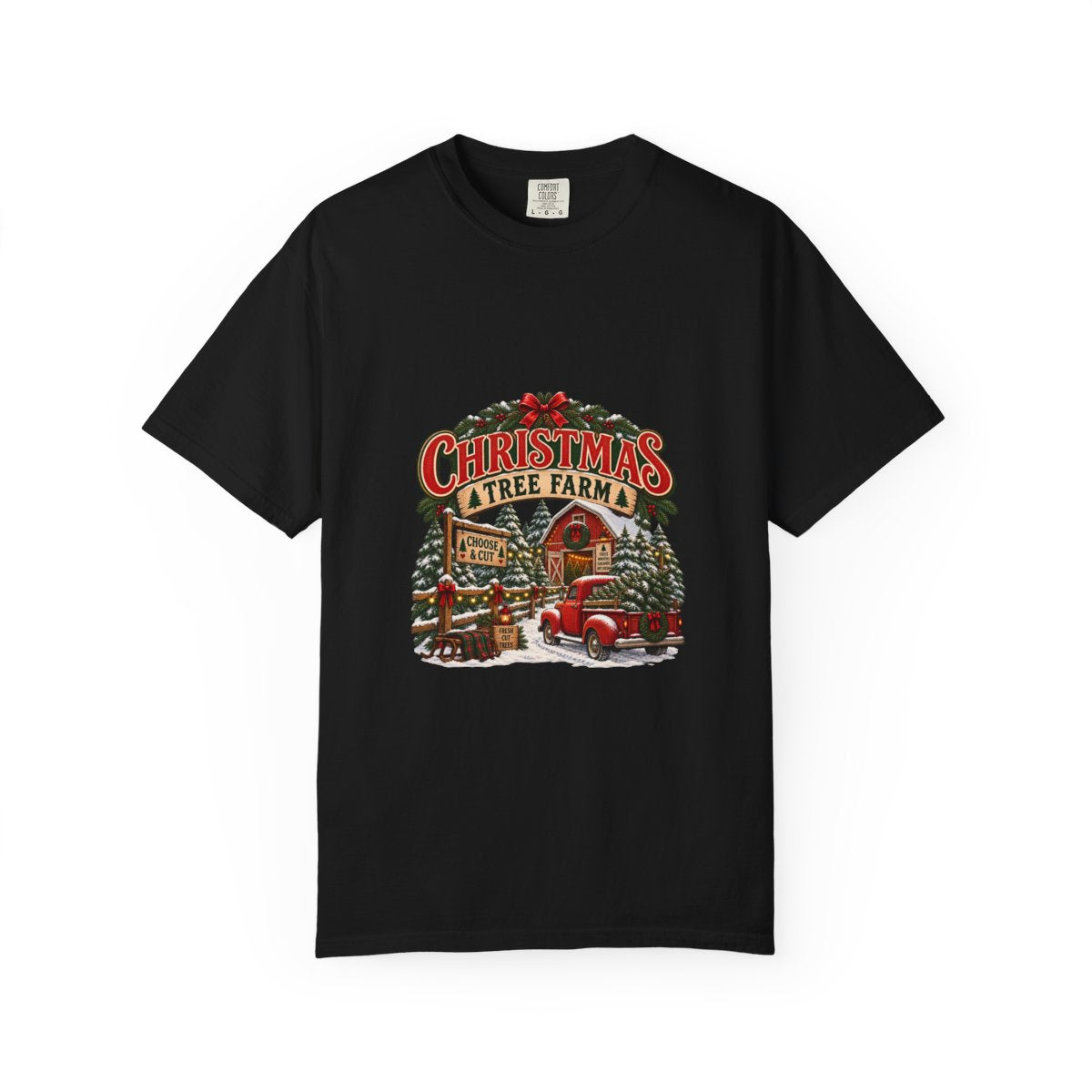 Christmas Tree Farm T-Shirt | Vintage Truck Holiday Design