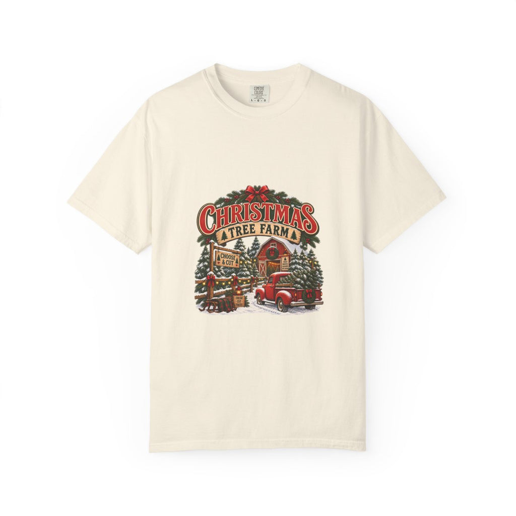Christmas Tree Farm T-Shirt | Vintage Truck Holiday Design