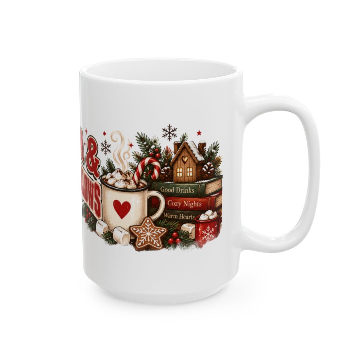 Cocoa & Marshmallows Mug | Holiday Hot Chocolate Winter Coffee Cup