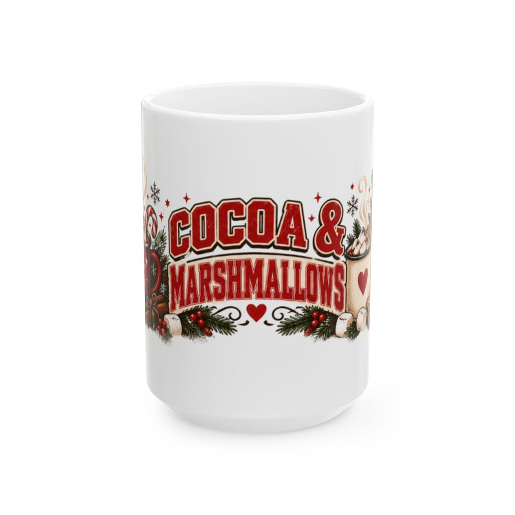 Cocoa & Marshmallows Mug | Holiday Hot Chocolate Winter Coffee Cup