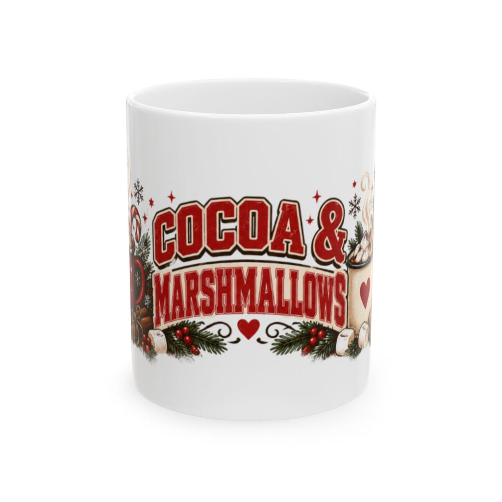 Cocoa & Marshmallows Mug | Holiday Hot Chocolate Winter Coffee Cup