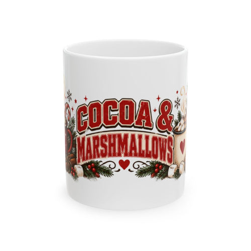Cocoa & Marshmallows Mug | Holiday Hot Chocolate Winter Coffee Cup