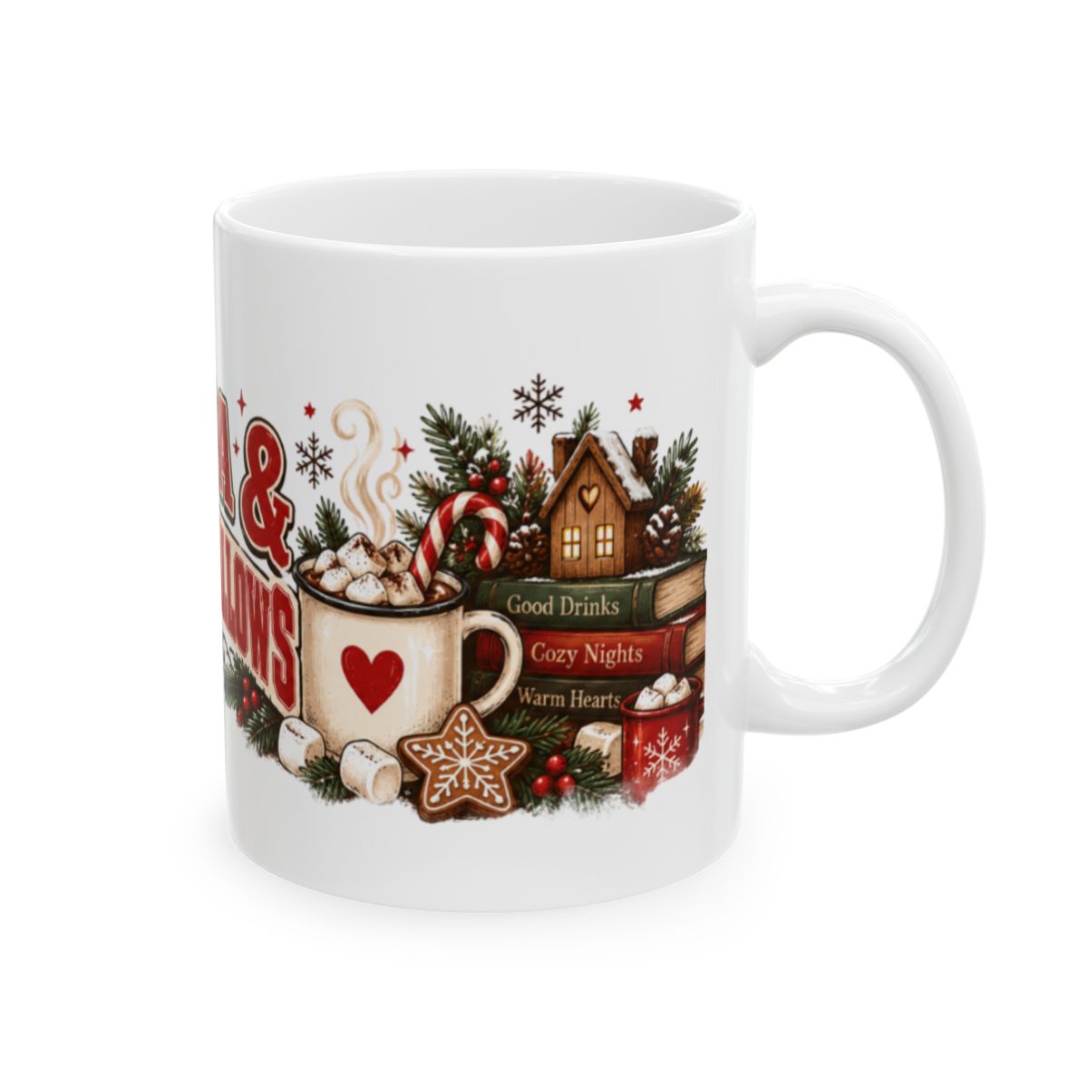 Cocoa & Marshmallows Mug | Holiday Hot Chocolate Winter Coffee Cup
