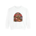 Cozy Christmas Club Sweatshirt | Holiday Cabin Fireplace Scene, Stockings