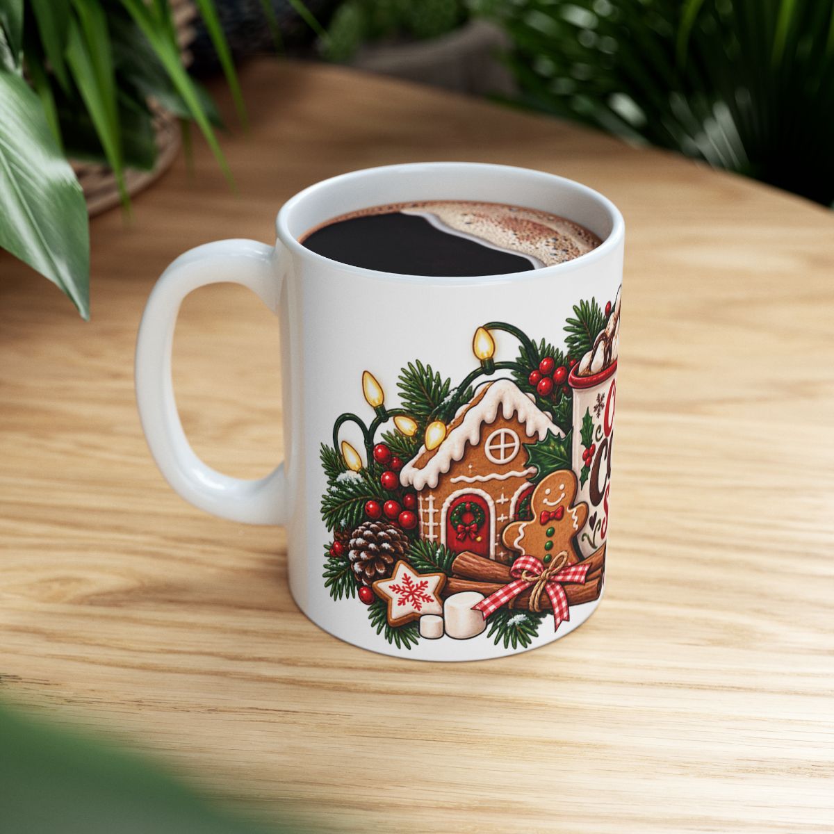 Cozy Cocoa Season Mug | Ceramic Holiday Hot Chocolate Mug