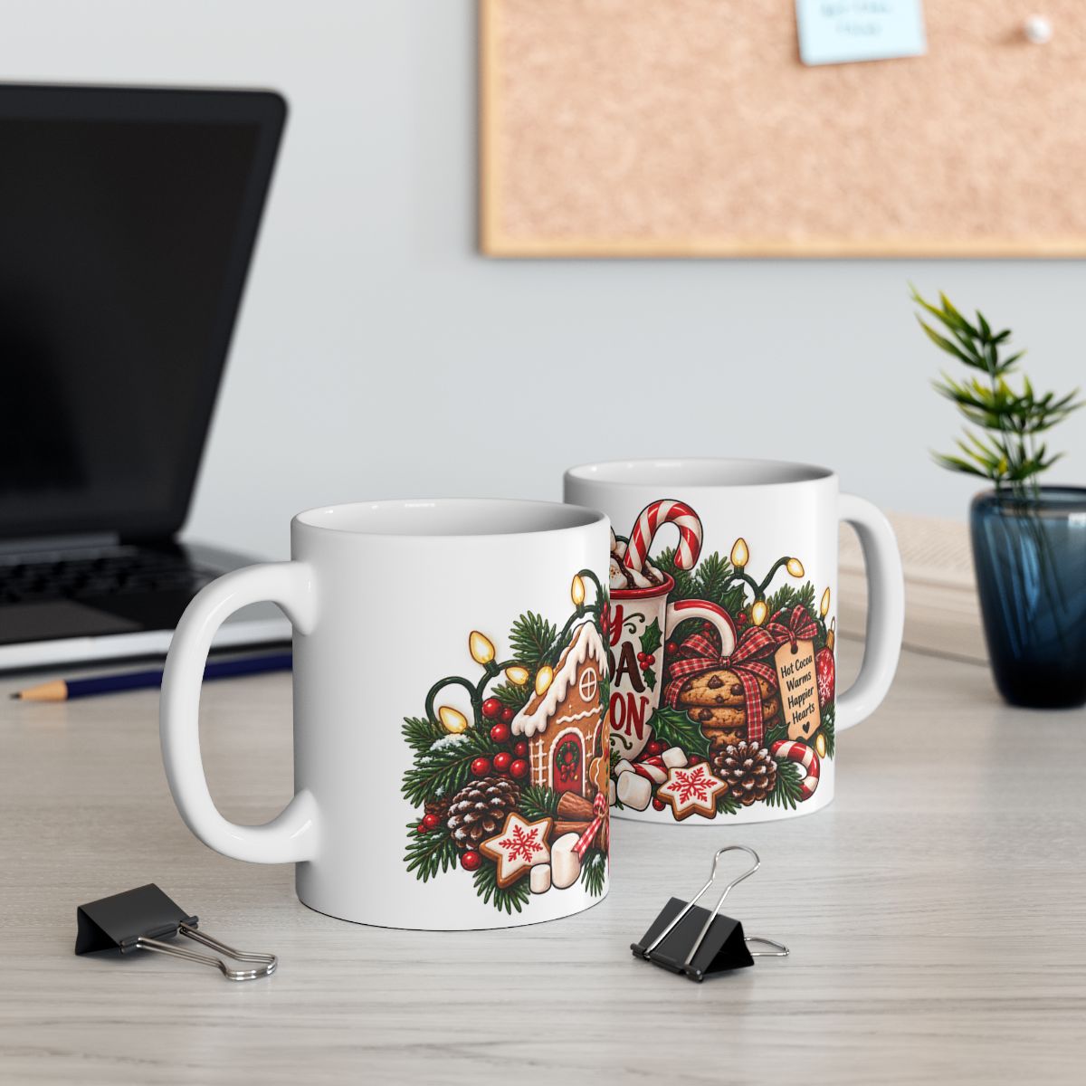 Cozy Cocoa Season Mug | Ceramic Holiday Hot Chocolate Mug