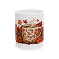 Cozy Fall Morning Mug | Autumn Leaves, Pumpkin Spice Coffee