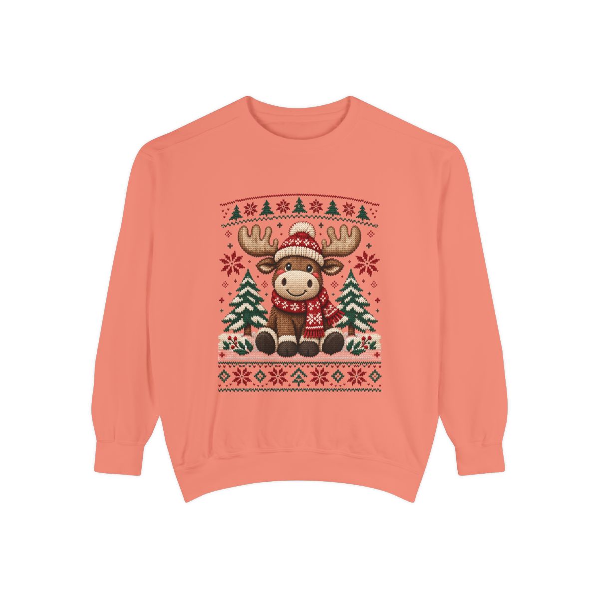 Cozy Moose Sweater Christmas Sweatshirt | Holiday Moose Graphic