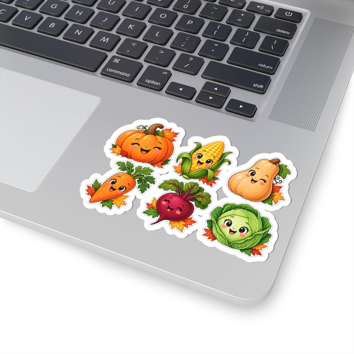 Cute Autumn Veggies sticker set | Pumpkin Corn Carrot Beet Cabbage kiss-cut stickers