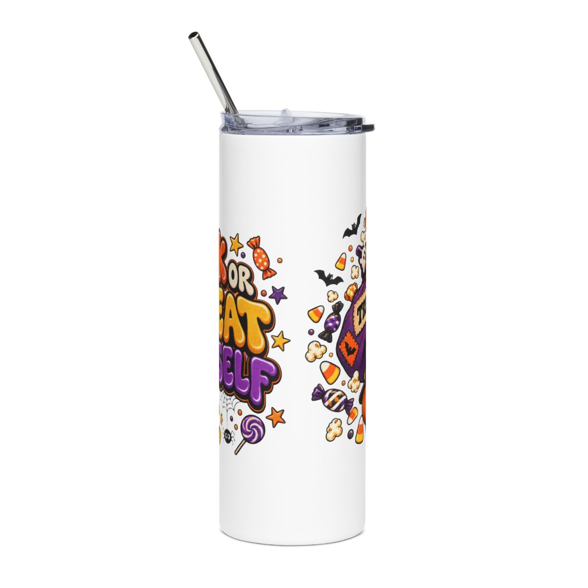 Cute Candy Ghost Halloween Tumbler | 20oz Stainless Steel