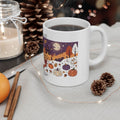 Cute Ghost Drinking Coffee Mug | Halloween Fall Coffee Cup