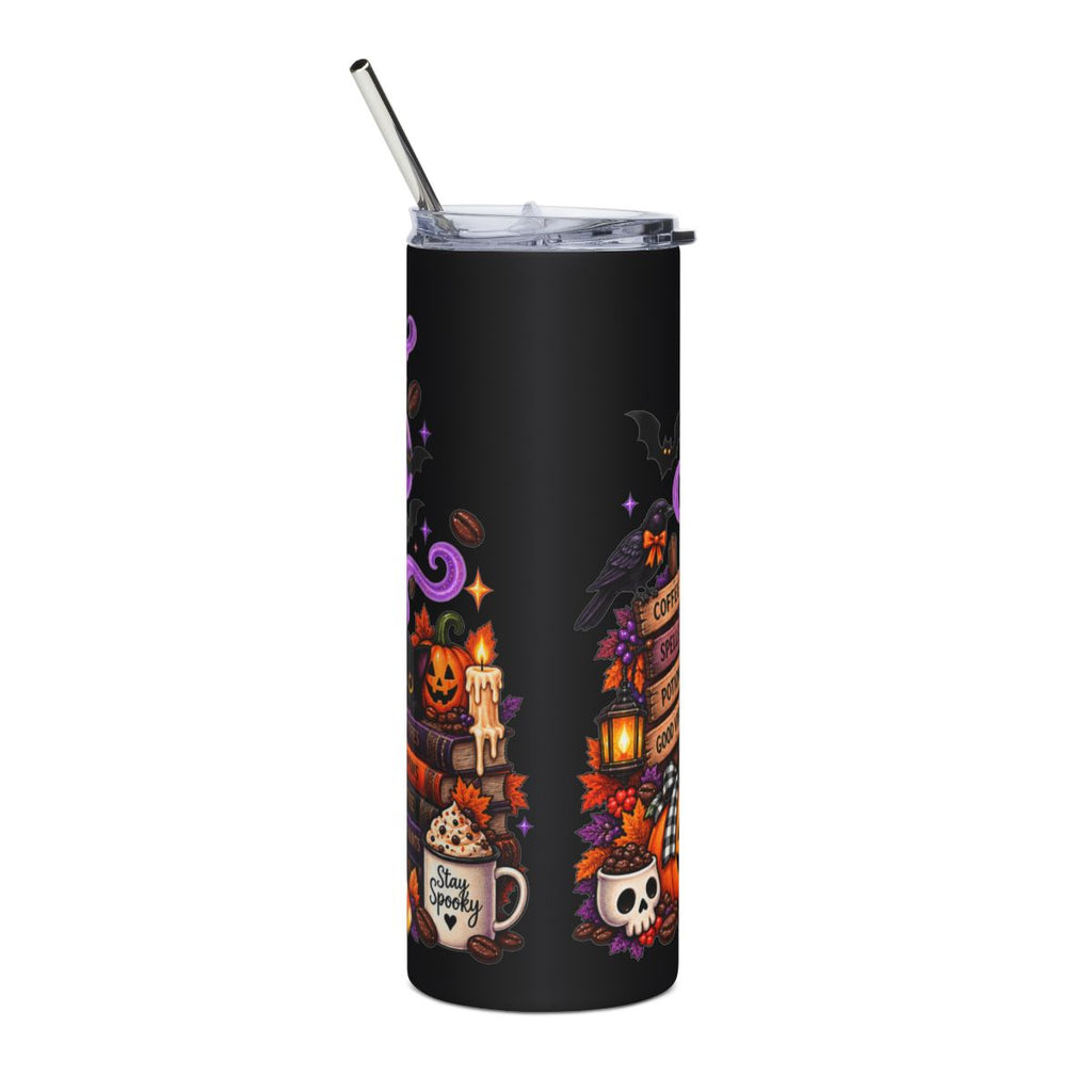 Cute Ghost Witch Boo Brew Tumbler | Halloween Stainless Steel 20oz