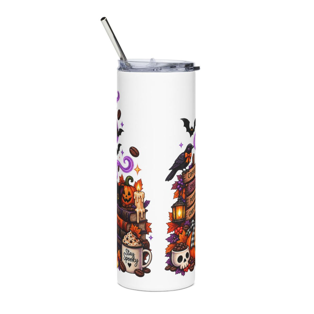 Cute Ghost Witch Boo Brew Tumbler | Halloween Stainless Steel 20oz
