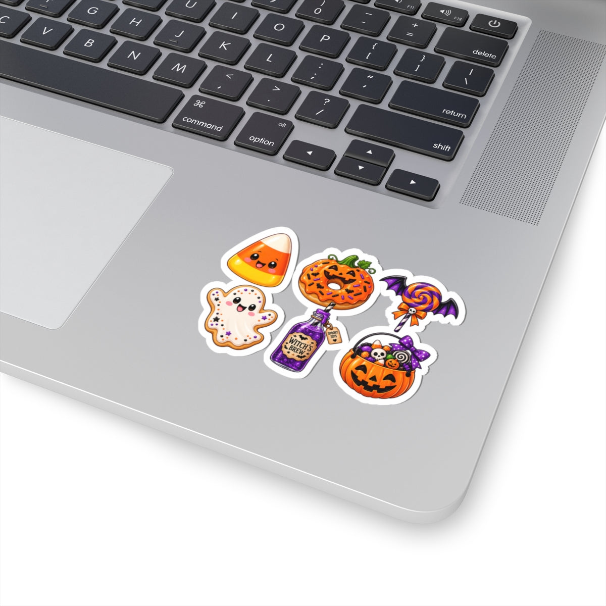 Cute Halloween Candy Corn Ghost Pumpkin Stickers | Kiss-Cut Stickers