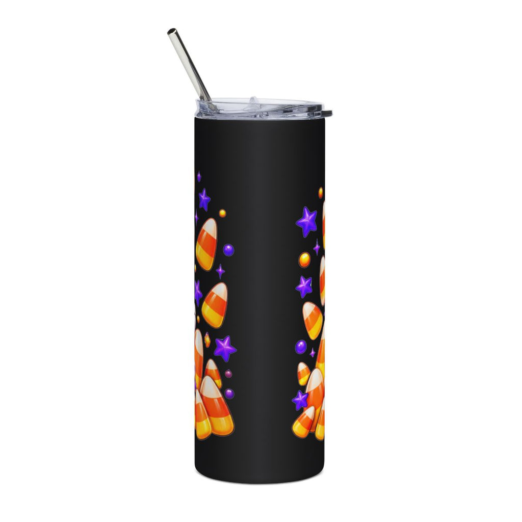 Cute Halloween Ghosts Stainless Steel Tumbler | Candy Corn Skinny Tumbler
