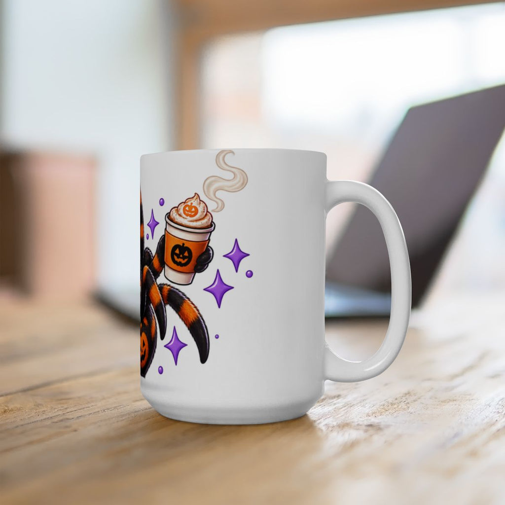 Cute Halloween Spider Mug | Pumpkin Beanie Coffee Ceramic Mug