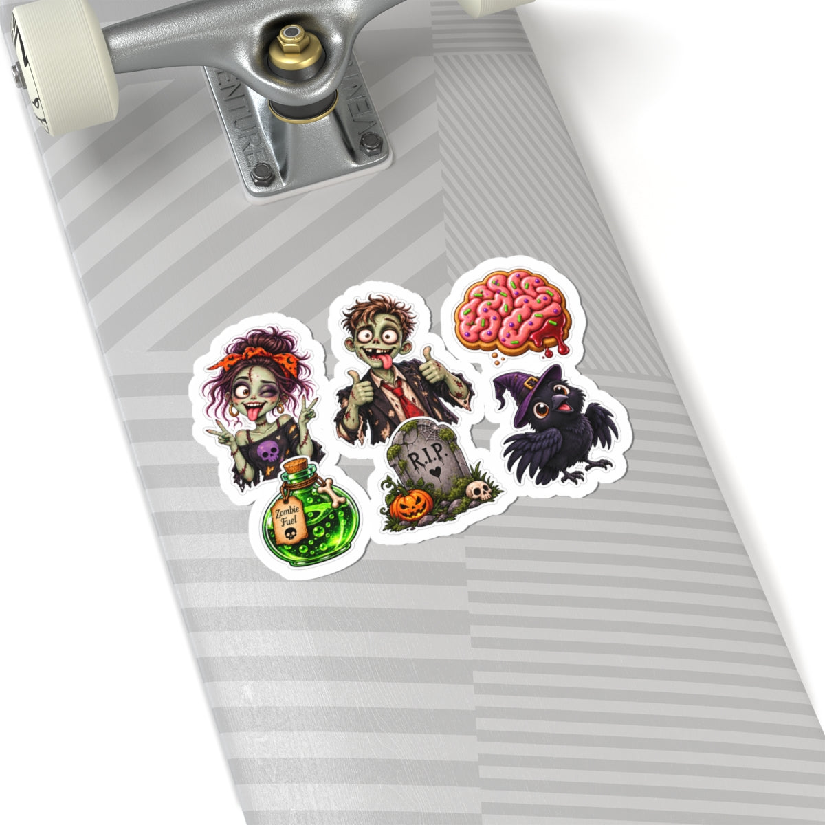 Cute Halloween Zombie Brain Crow Poison Potion Sticker Set | Kiss-Cut Stickers
