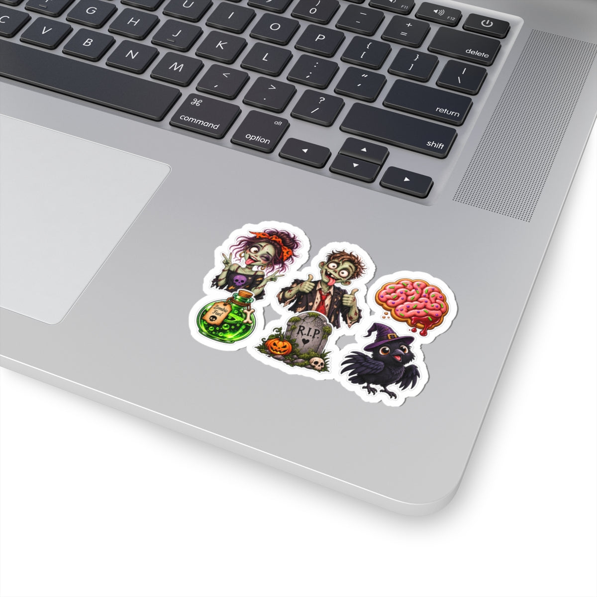 Cute Halloween Zombie Brain Crow Poison Potion Sticker Set | Kiss-Cut Stickers