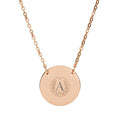 Initial Monogram Circle Necklace, Engraved Disc Pendant | Personalized Jewelry