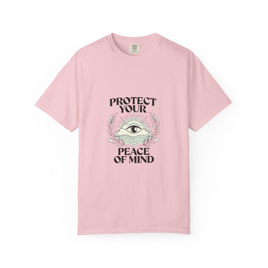 Protect Your Peace of Mind T-Shirt | All Seeing Eye Spiritual Tee | Third Eye Meditation Shirt | Mindful Gift for Her Him | Boho Cottagecore