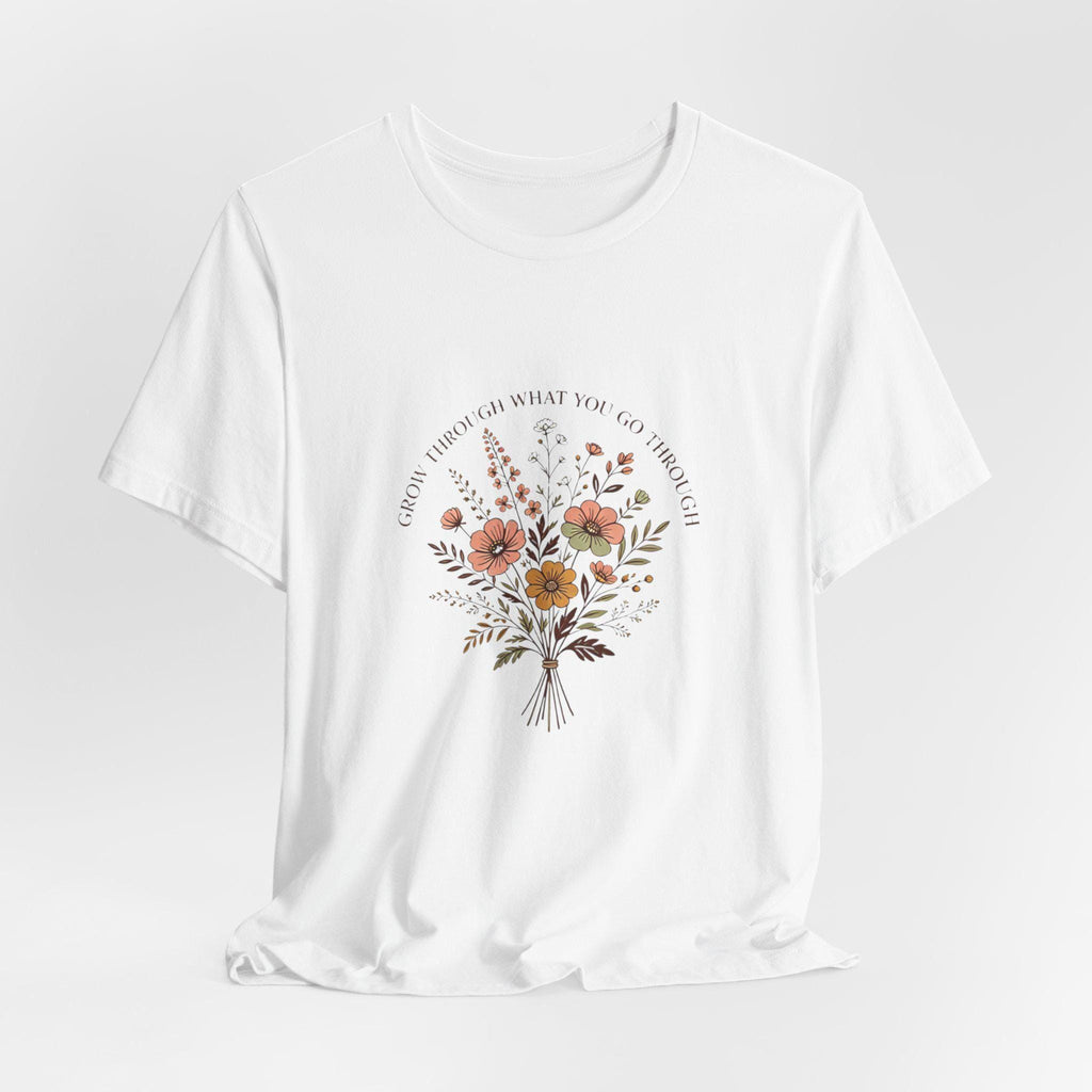 Wildflower Bouquet Tee | Hand-Drawn Floral Illustration, Neutral Tones