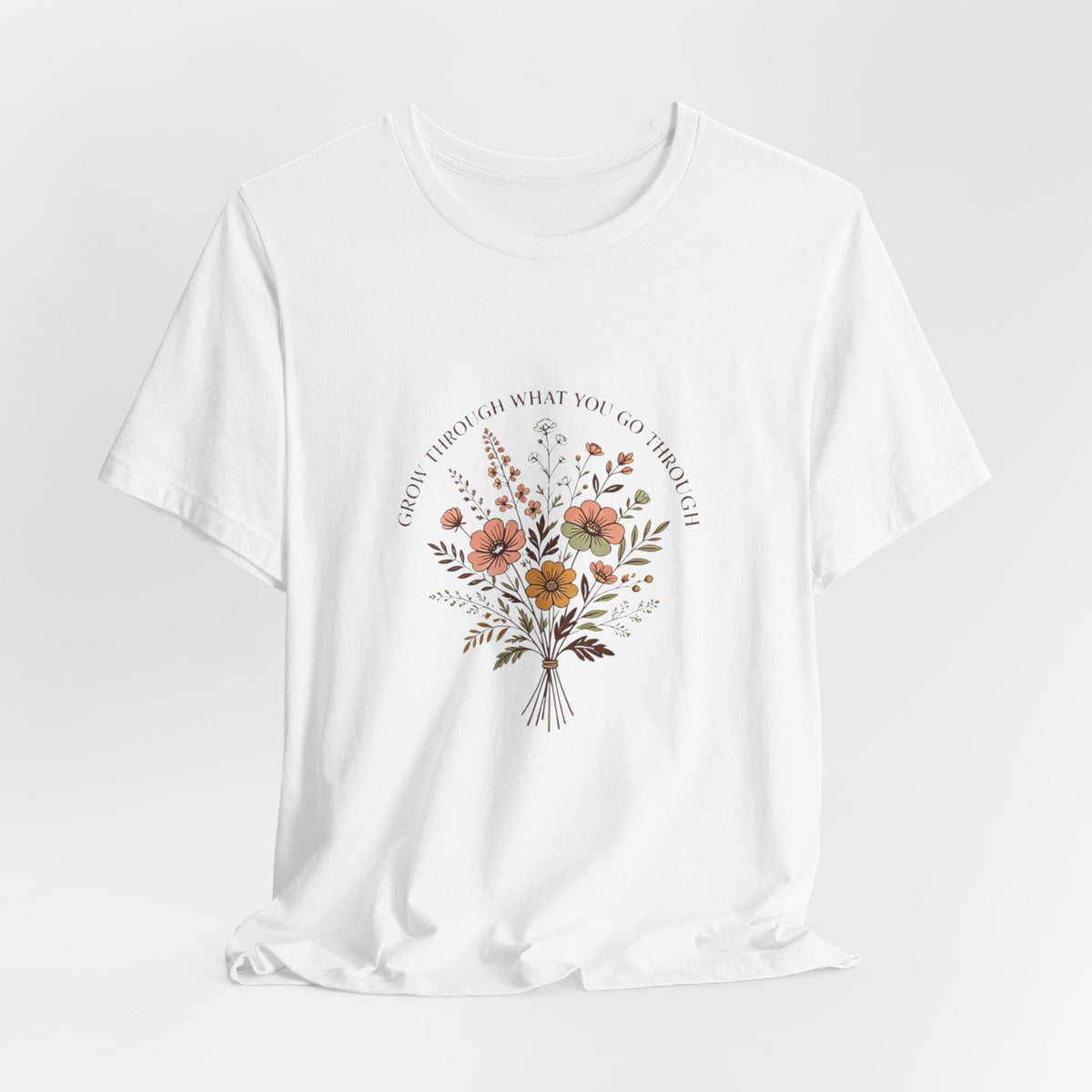 Wildflower Bouquet Tee | Hand-Drawn Floral Illustration, Neutral Tones