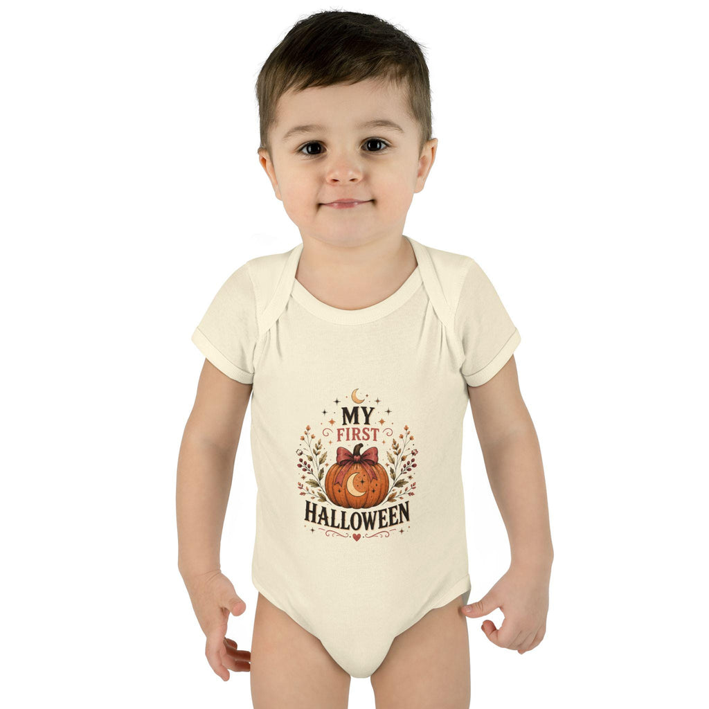 My First Halloween Infant Bodysuit | Pumpkin Illustration