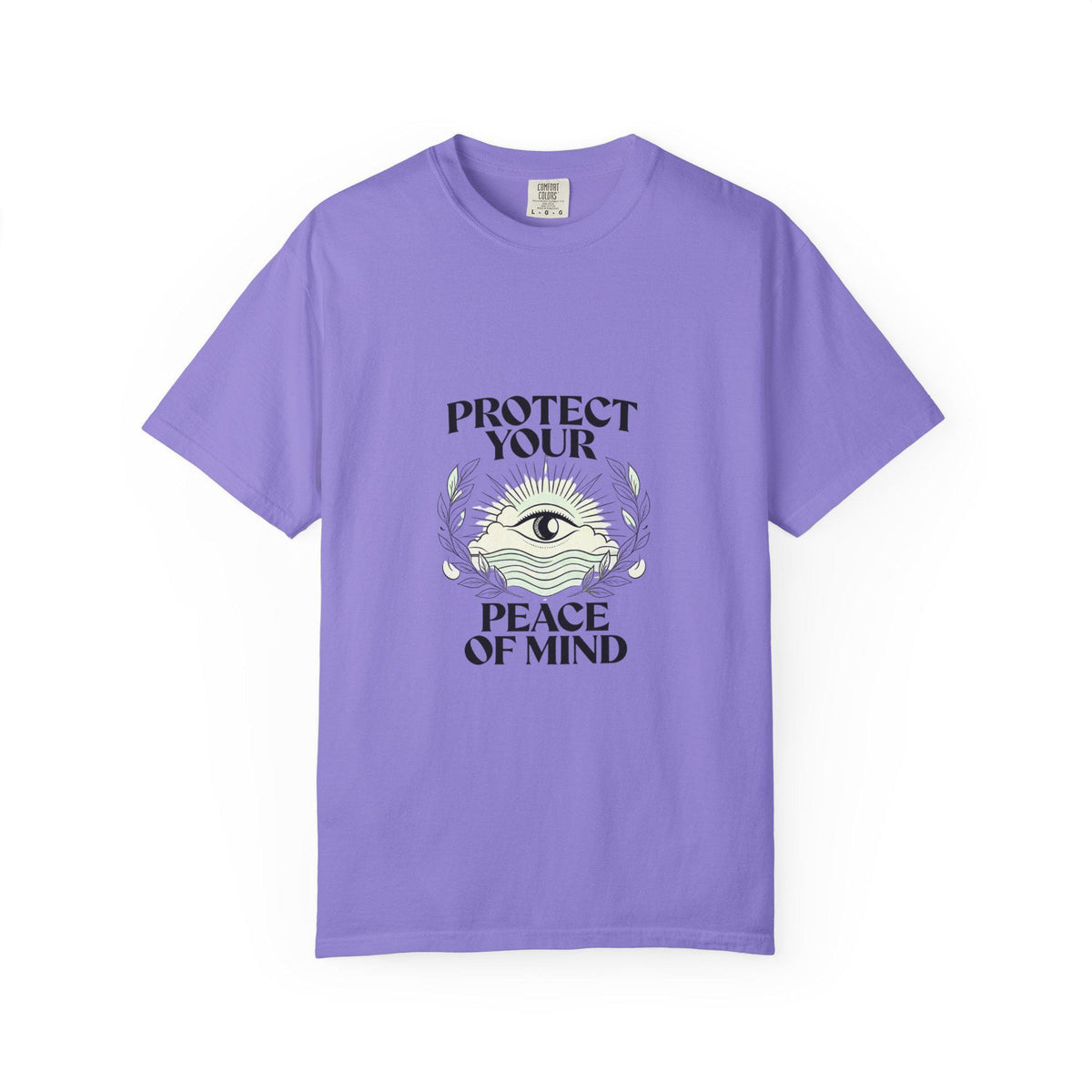 Protect Your Peace of Mind T-Shirt | All Seeing Eye Spiritual Tee | Third Eye Meditation Shirt | Mindful Gift for Her Him | Boho Cottagecore