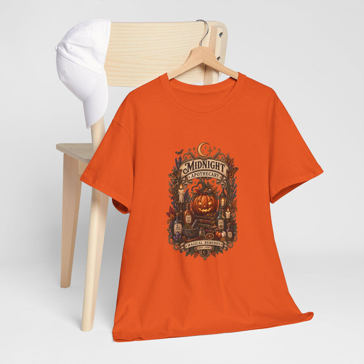 Haunted Pumpkin Apothecary T-Shirt | Halloween pumpkin, vintage potion label
