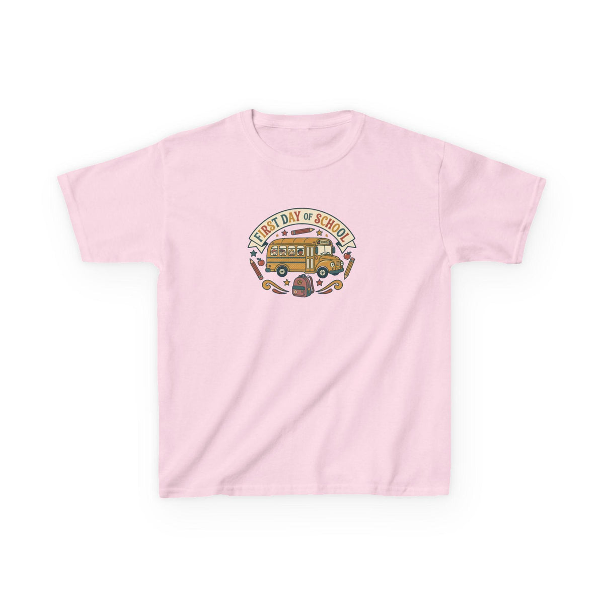 First Day of School School Bus Kids T-Shirt | Back to School, Cute Bus Design